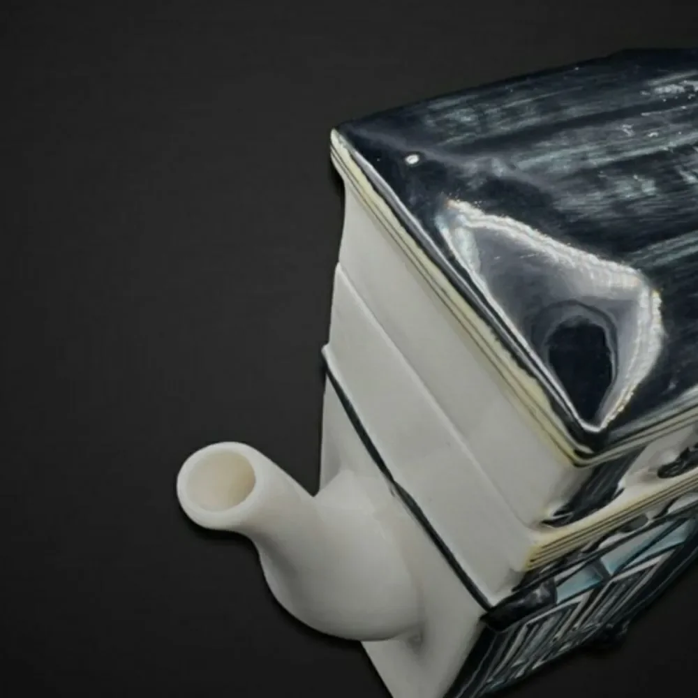 Cute Vintage Handbag Storefront and Bank Teapot Tea Pot With Lid